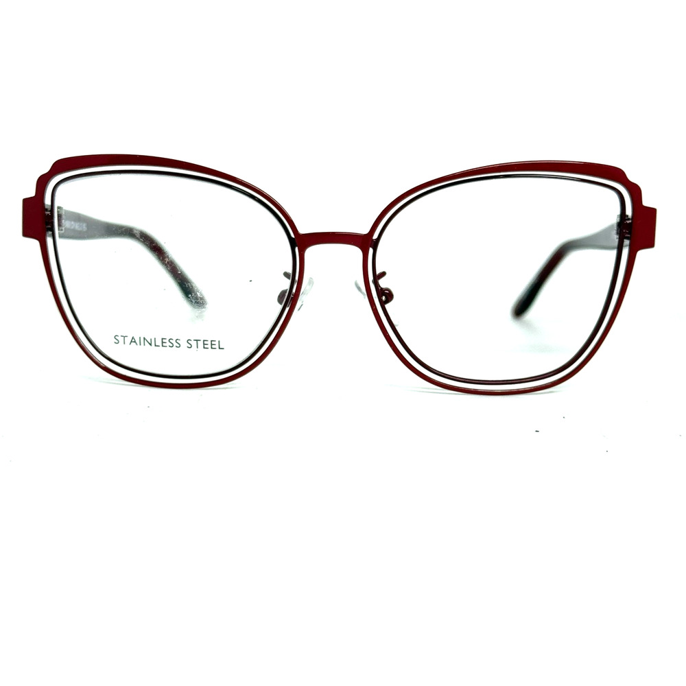 BCBG Max Azaria Maielle Red 52mm New Authentic Eyeglass Frame‎ H20724